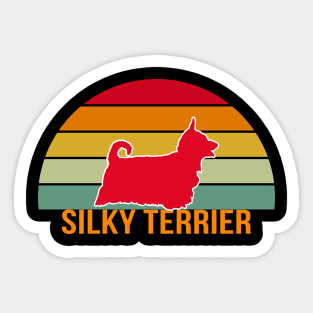 Silky Terrier Vintage Silhouette Sticker